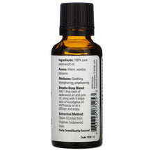 Load image into Gallery viewer, Cedarwood Oil (Juniperus virginiana) NOW Essential Oil
